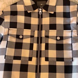 Over sized H&M plaid jacket size M